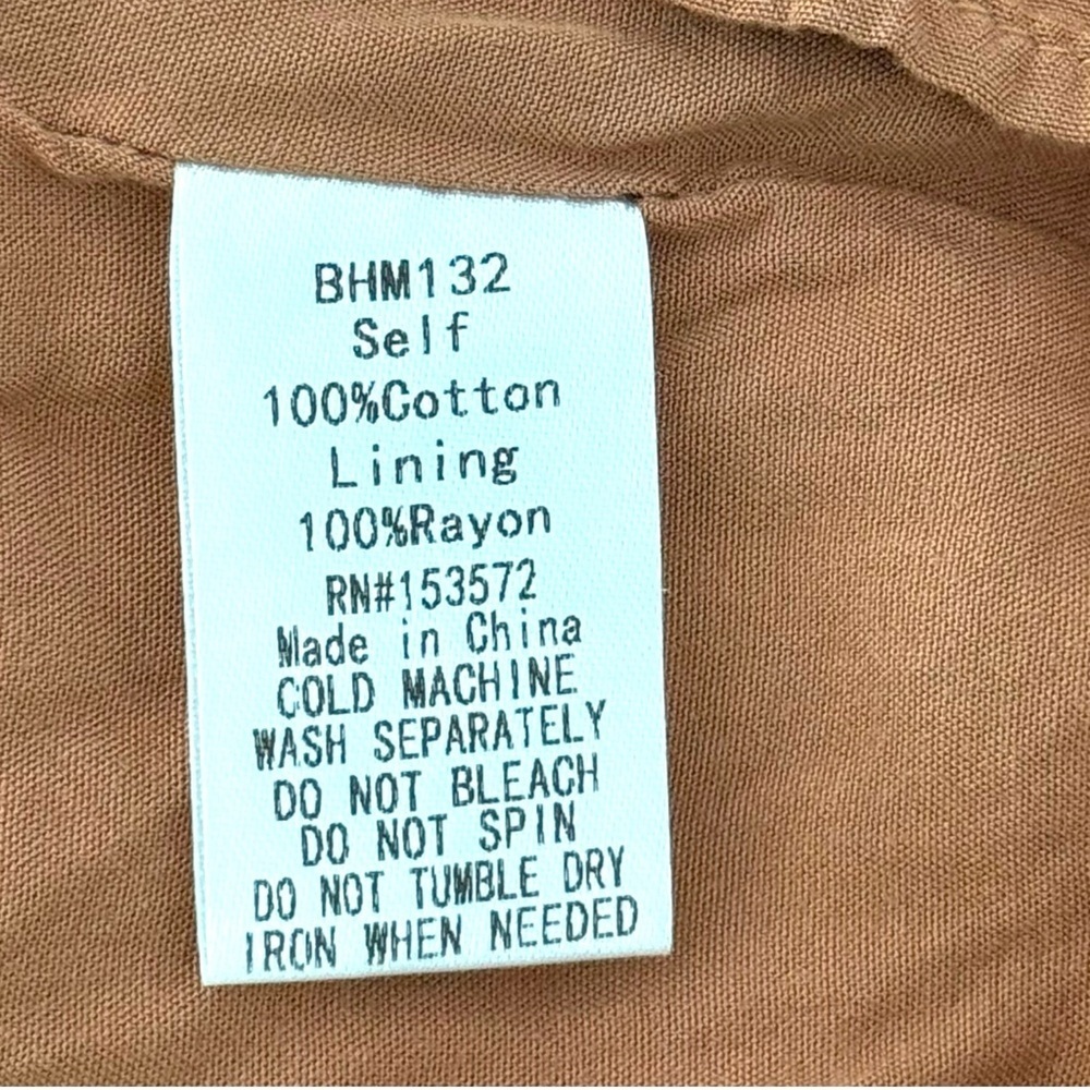 NWT Bohme Campbell Size XS Cotton Boho Romper in Russet Brown - Picture 8 of 11